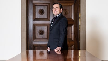 José Manuel Albares, ministro de Asuntos Exteriores, en la sede de su ministerio, este jueves.