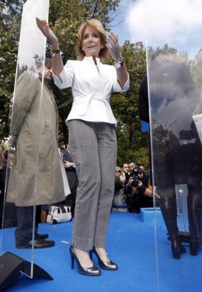 Aguirre, durante acto conmemorativo del XX aniversario de la caída del Muro de Berlín.