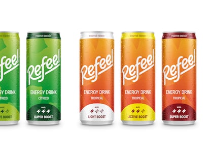 Bebidas energéticas de Refeel, la nueva marca de Mahou.