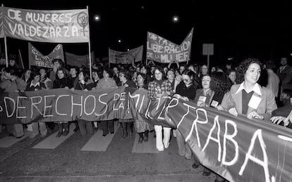 Manifestación en Madrid del Día Internacional de la Mujer, el 8 de marzo de 1978.