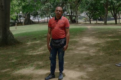 Cleimer Márquez in the Ali Primera park in Catia.