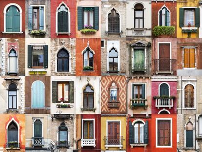 En sus fotografías Gonçalves tira de objetivo y enmarca estrictamente la ventana, olvidándose de todo punto voyeur. “No se trata de la gente que hay dentro de las casas, sino de los que construyeron el edificio, es algo estético”. En lugares pequeños ha tenido que explicar más de una vez a vecinos inquietos porqué apunta con una cámara a las casas, algo que hace enseñando su trabajo en el móvil. Aunque la mayoría de protagonistas de las imágenes del fotógrafo son ciudades grandes, como Venecia (en la imagen), una de sus musas. Según cuenta, sus tonos cálidos reflejan la hospitalidad de sus habitantes.