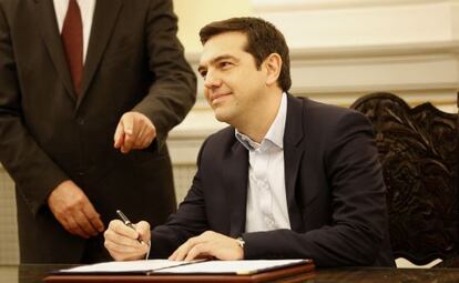 Alexis Tsipras, primer ministro griego, este lunes.