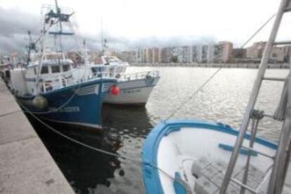 Barcos de pesca amarrados en el puerto gaditano de Algeciras.