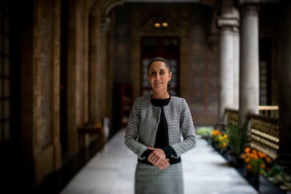 Claudia Sheinbaum en las oficinas de Jefatura de Gobierno, en el Centro Histórico de Ciudad de México.