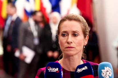 Kaja Kallas, en Bruselas el 14 de julio de 2025.