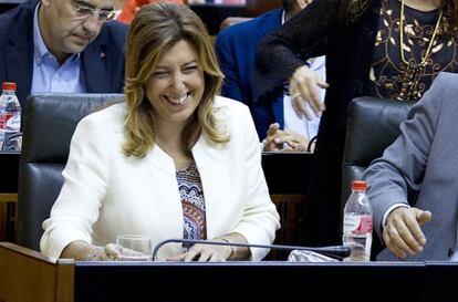 Susana Díaz, en el Parlamento Andalucía.