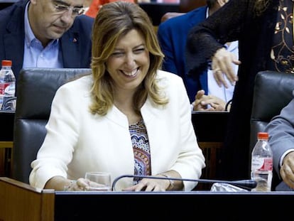 Susana D&iacute;az, en el Parlamento Andaluc&iacute;a.