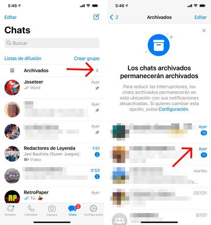 Nuevo archivo permanente de WhatsApp.