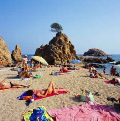 Playa de La Mar Menuda, Tossa de Mar, Girona.