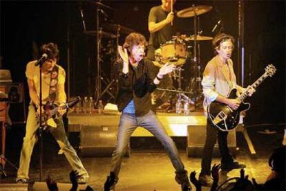 De izquierda a derecha, Ron Wood, Mick Jagger, Charlie Watts and Keith Richards, durante el concierto de Toronto.