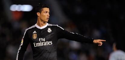 Cristiano, durante un partido con el Madrid.