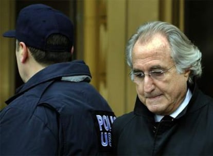 Bernard Madoff a la salida del Tribunal Federal, el pasado enero.