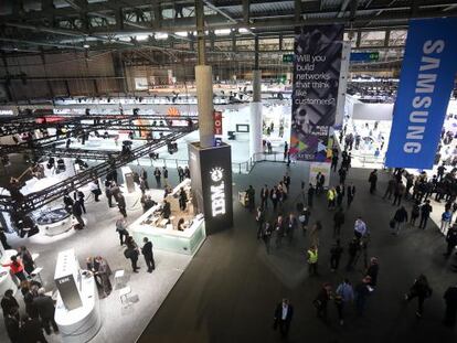 El recinto principal del Mobile World Congress en el día de su inauguración.