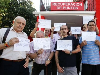 Los alumnos de un curso de recuperación de puntos.