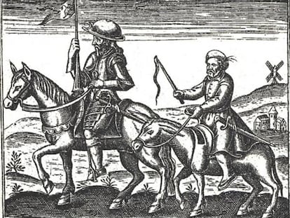 Una ilustraci&oacute;n de El Quijote.