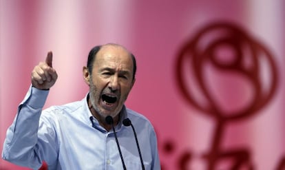 Alfredo Pérez Rubalcaba, en un momento de su intervención.