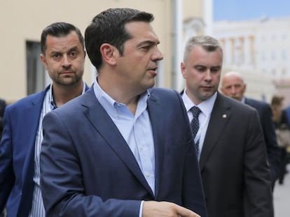 Alexis Tsipras, este jueves en San Petersburgo.