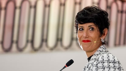 La ministra de Inclusión, Seguridad Social y Migraciones, Elma Saiz, el 25 de abril en Madrid.