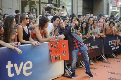 La alfombra naranja del FesTVal de Vitoria