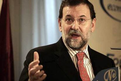 Mariano Rajoy, durante la conferencia que pronunció ayer en el Fórum Europa.
