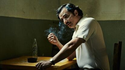 El actor Wagner Moura caracterizado como Pablo Escobar en la serie 'Narcos'.