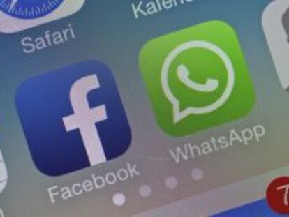 Logotipos de Facebook y Whatsapp. 