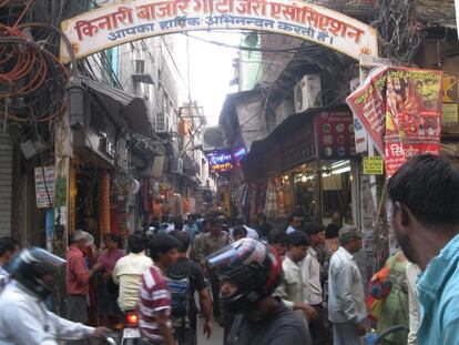 La mítica Old Delhi, la parte más caótica de la ciudad.