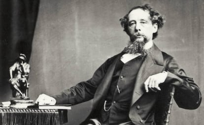 Retrato del escritor Charles Dickens.