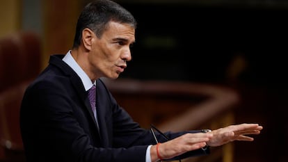 Sánchez, hoy en el Congreso.