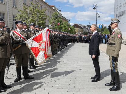 El presidente de Polonia, durante la celebración de la Constitución del 3 de mayo.