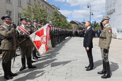 El presidente de Polonia, durante la celebración de la Constitución del 3 de mayo.