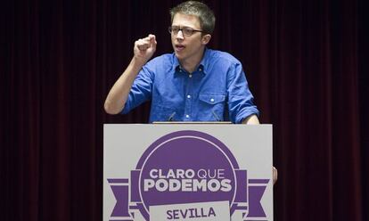 &Iacute;&ntilde;igo Errej&oacute;n, en un acto en Sevilla. 