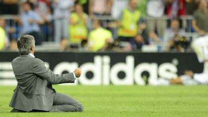 Mourinho celebra el último gol ante el City