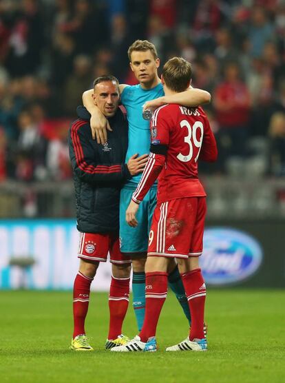 Ribery, Neuer y Toni Kroos después del partido