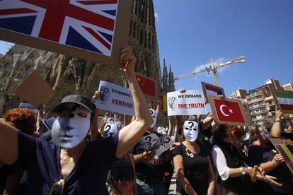 Manifestación el sábado pasado para pedir la verdad sobre los atentados.