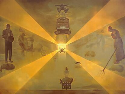 Cuadro de Salvador Dalí titulado 'Estación de Perpiñán' pintado en 1965