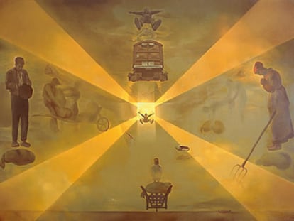Cuadro de Salvador Dalí titulado 'Estación de Perpiñán' pintado en 1965