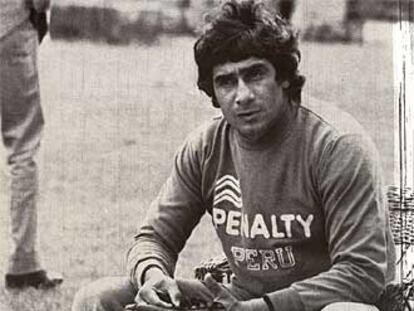 Ramón Quiroga, preparándose para un entrenamiento.