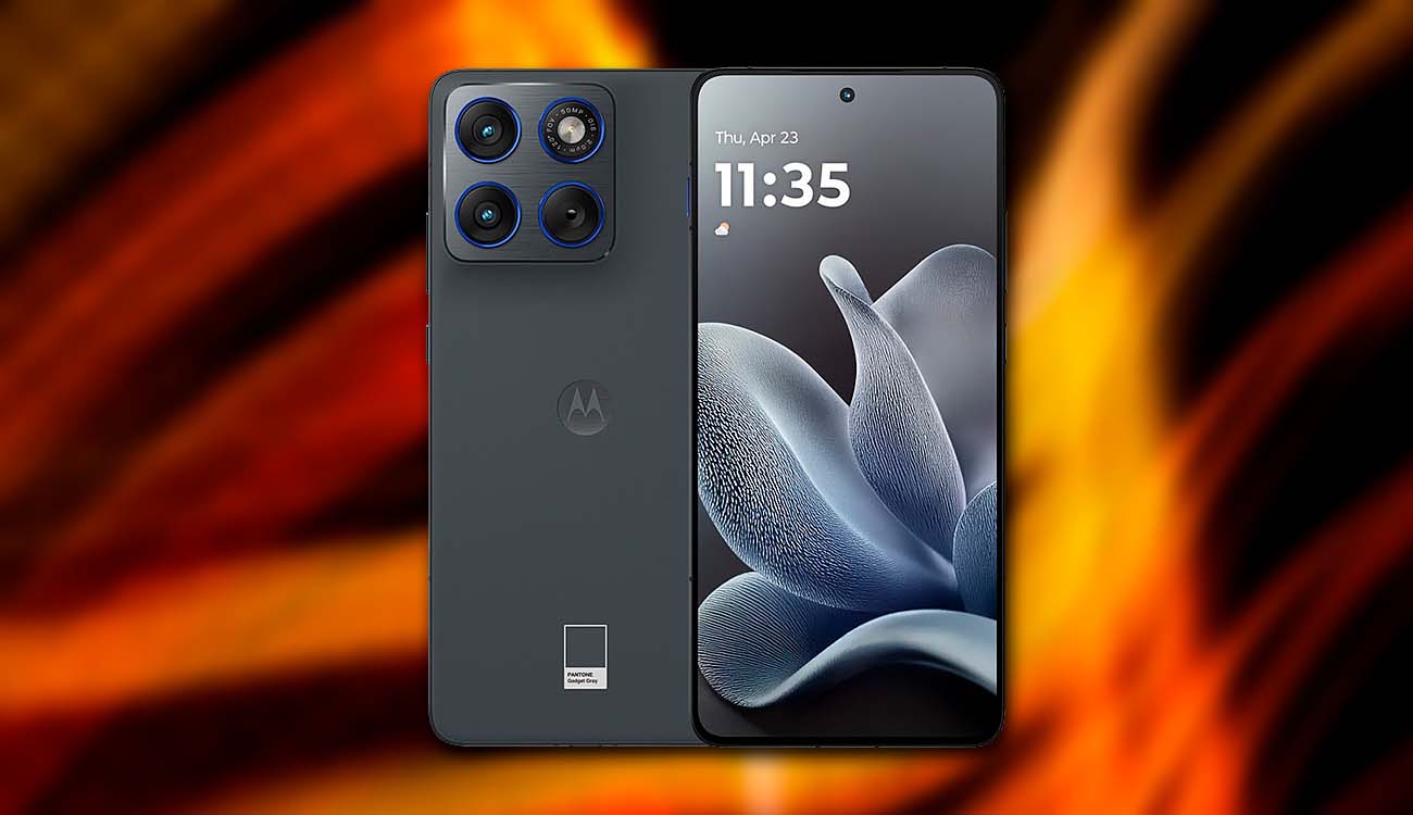 Nuevo Moto X70 Air con fondo
