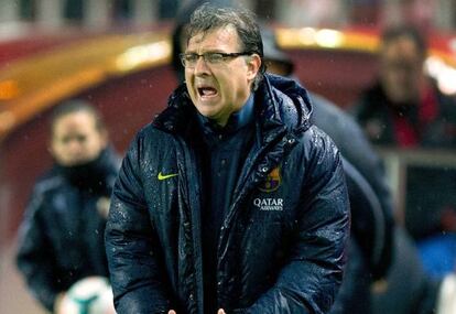 Martino, durante el partido contra el Sevilla.
