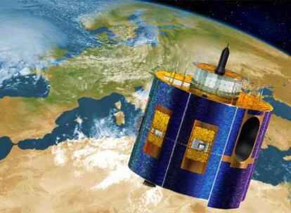 Ilustración de un satélite Meteosat de segunda generación.