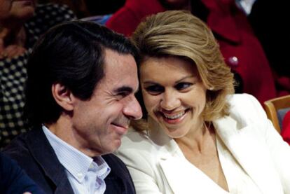 José María Aznar y Dolores de Cospedal, en Cuenca.