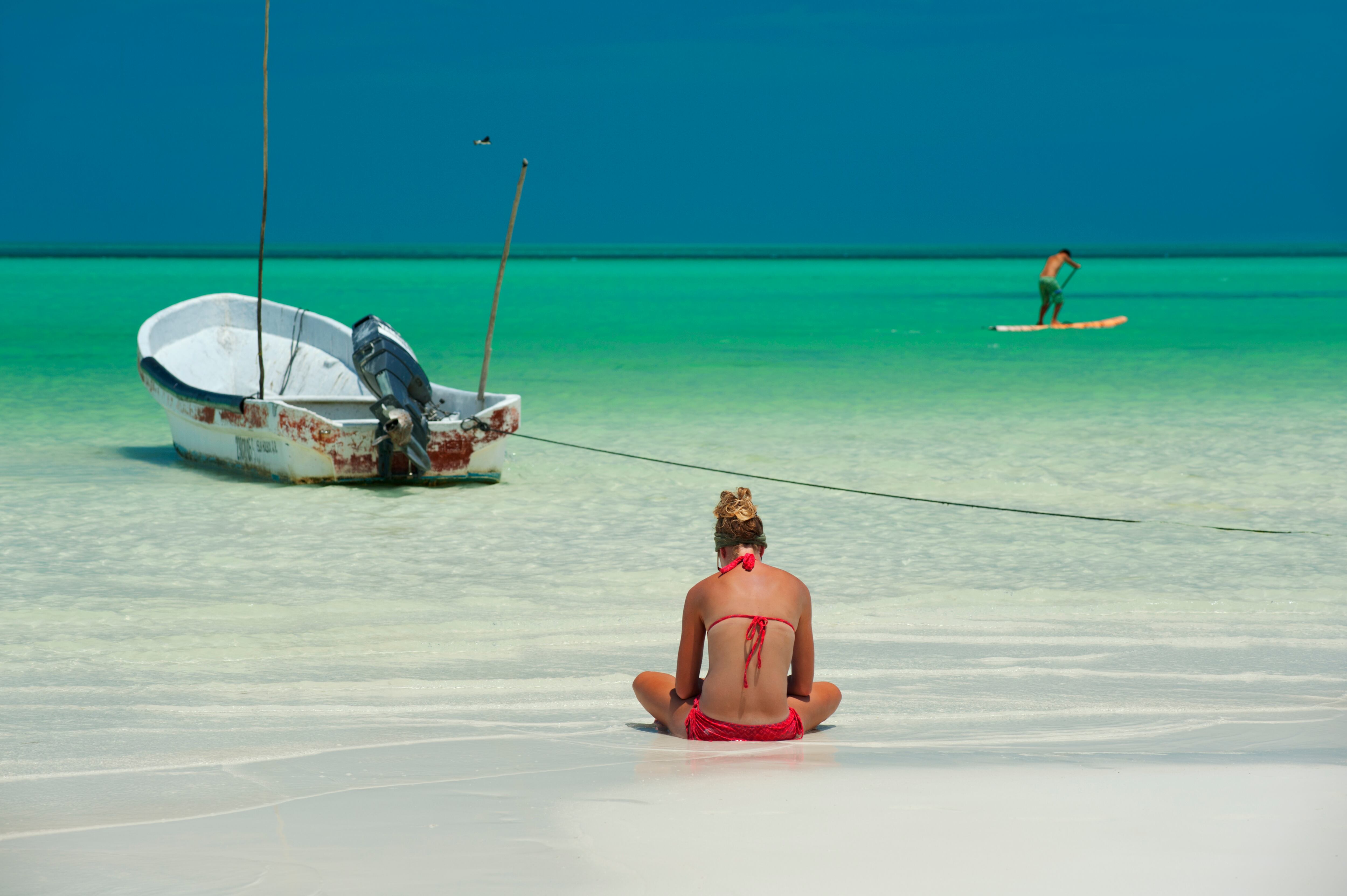 Uno de los arenales de Holbox, una isla situada en el norte de la península de Yucatán, en el Estado mexicano de Quintana Roo.