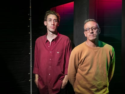 Sergi Egea, a la izquierda, y Artur Estrada, diseñadores del BAM, Festival de música de la Mercè 2021.