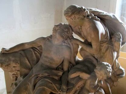 La escultura &#039;Diana y Endimi&oacute;n&#039;.