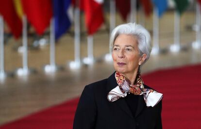 La presidenta del Banco Central Europeo, Chistine Lagarde, en diciembre de 2019, en Bruselas.