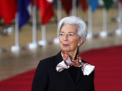 La presidenta del Banco Central Europeo, Chistine Lagarde, en diciembre de 2019, en Bruselas.