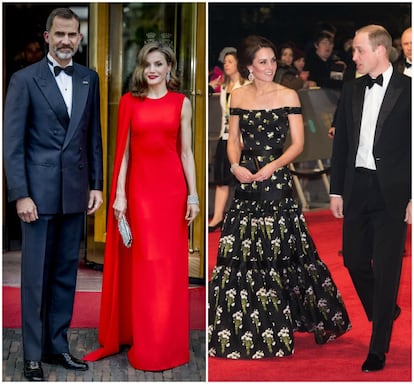 Sus últimos aciertos: La reina Letizia sorprendió a todos con un espectacular vestido rojo para la celebración del 50 cumpleaños del rey de Holanda. Lo mismo que Kate Middleton durante los pasados premios Bafta, que escogió un diseño floral de Alexander McQueen, una de sus firmas de cabecera.