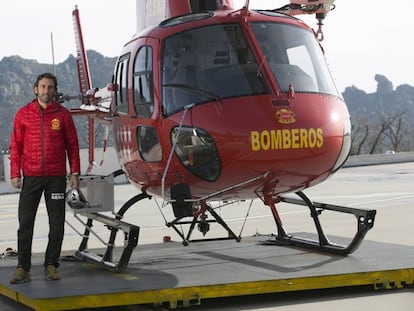 Jaime Gaiteiro, oficial de bombero de la Comunidad de Madrid del Grupo de Rescate de Alta Montaña.